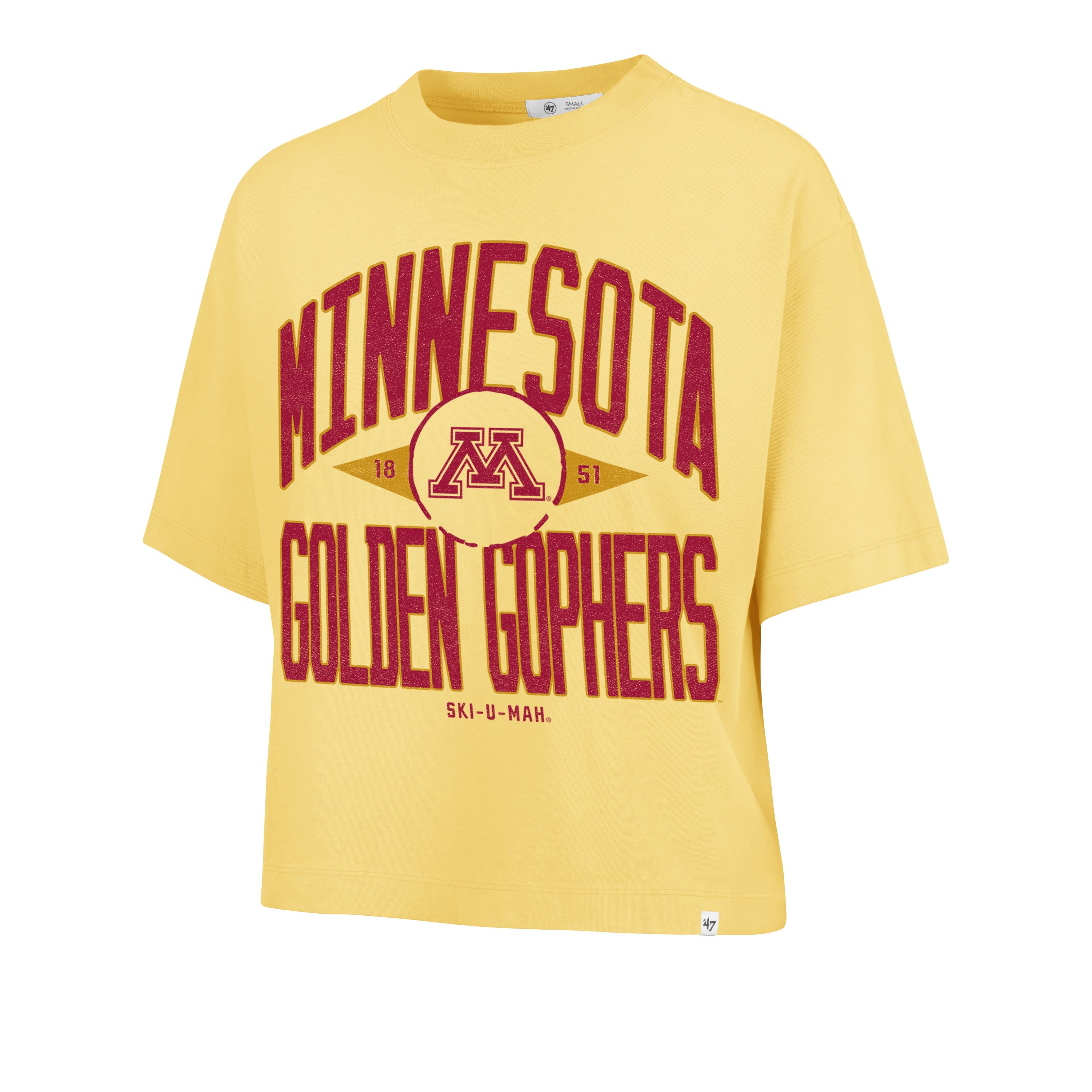 MINNESOTA GOLDEN GOPHERS WINDTHROW '47 RAVINE CROP TEE WOMENS