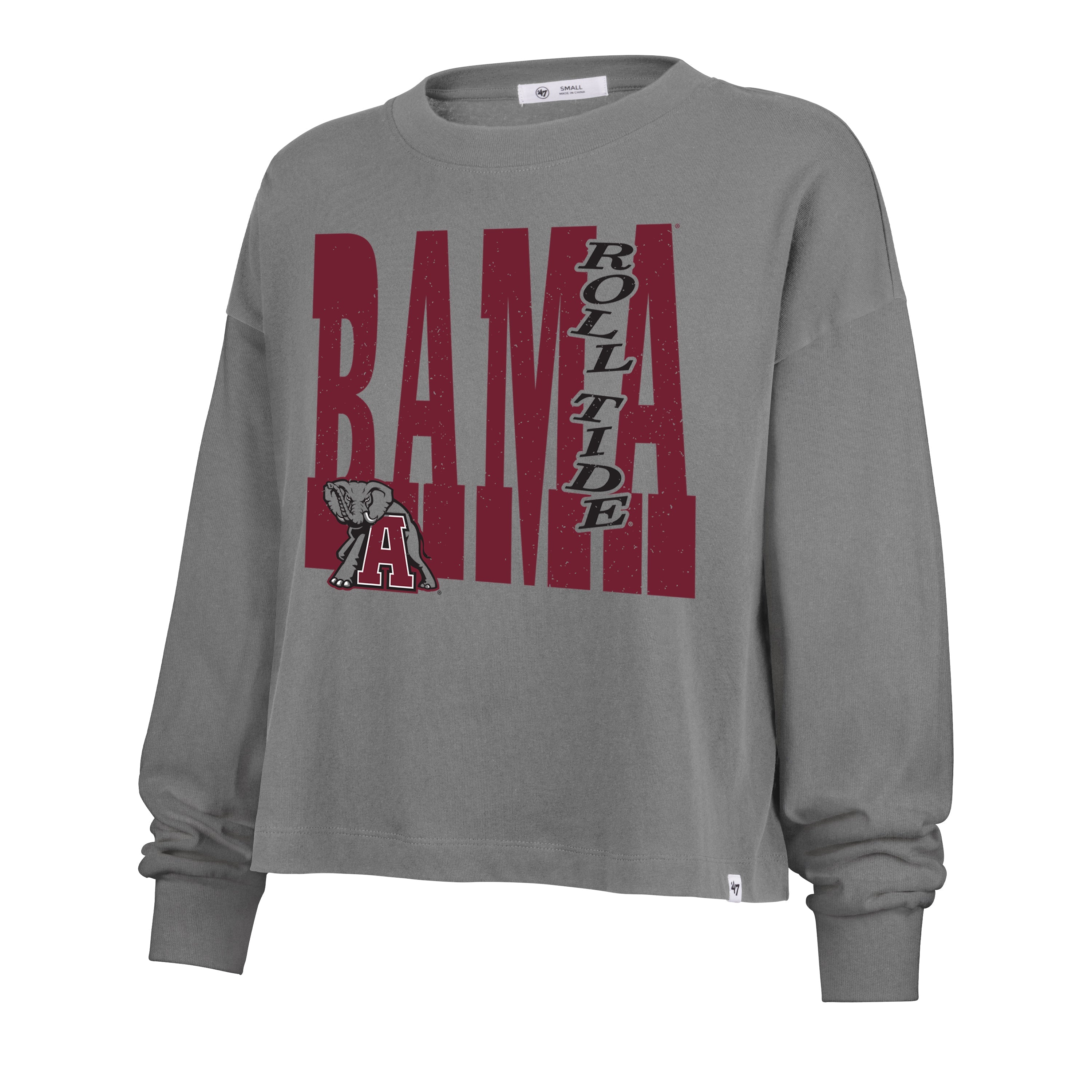 ALABAMA CRIMSON TIDE BOLD STACK '47 SYDNEY LONG SLEEVE TEE WOMENS