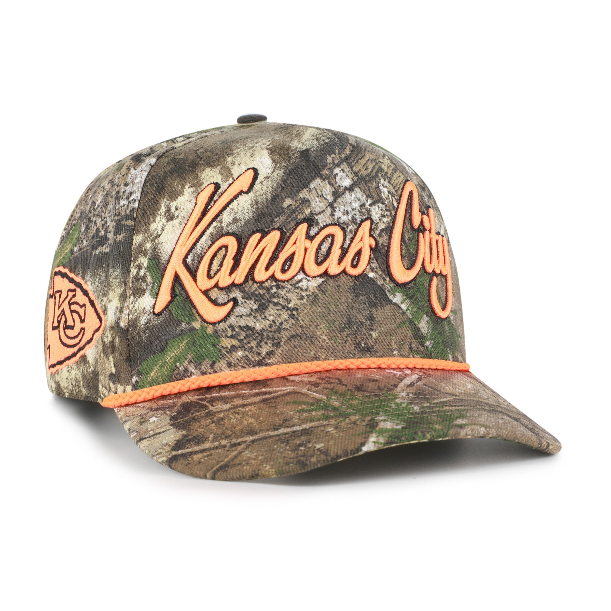 KANSAS CITY CHIEFS OVERHAND SCRIPT REALTREE '47 HITCH RELAXED FIT